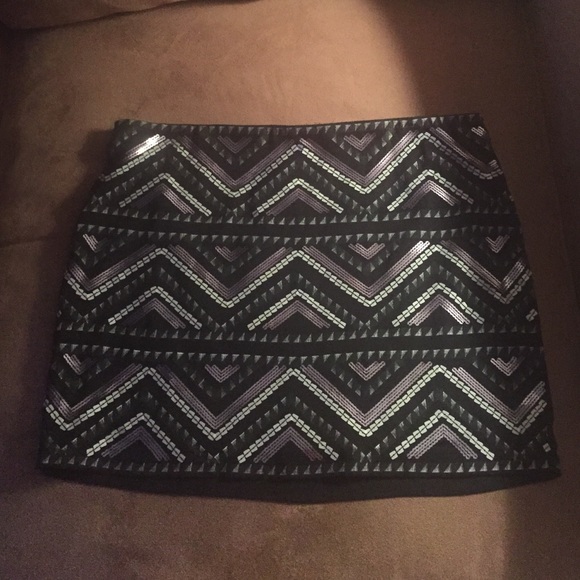Sequined Mini Skirt