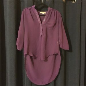 Purple button blouse