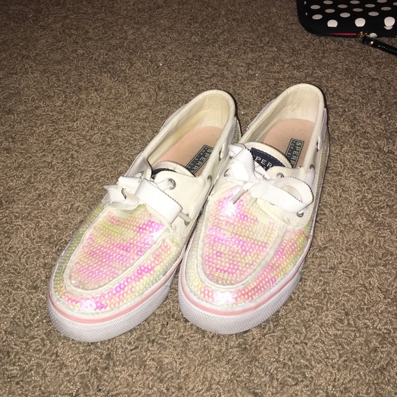 Limited edition pink glitter sperrys