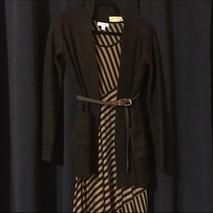 Sweater and maxi dress