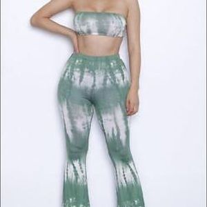 Flared pants with matching top