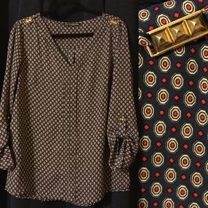 Tunic top with brass detail