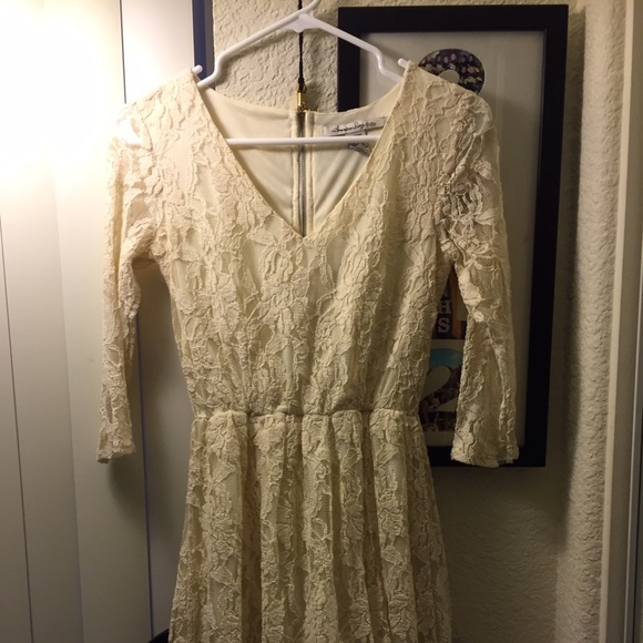 Cream lace dress