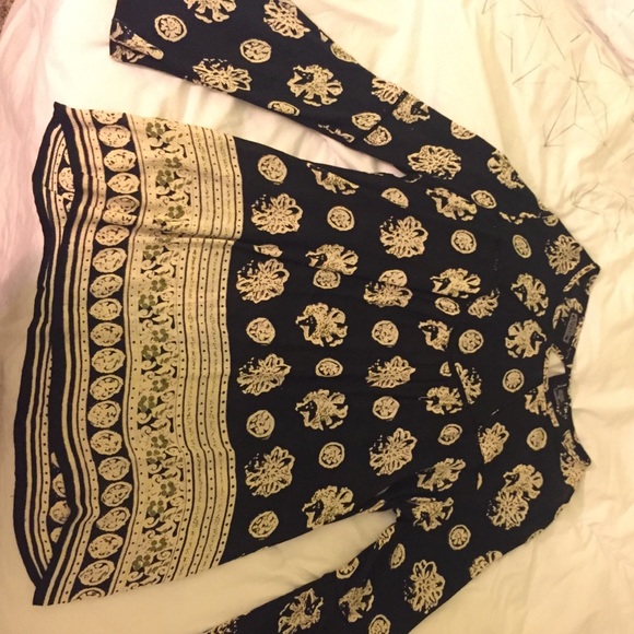 Navy blue long sleeve tunic