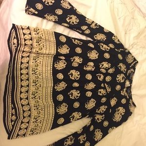 Navy blue long sleeve tunic