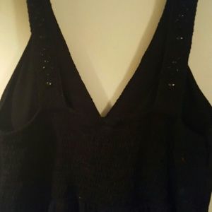 Black beaded maxi dress