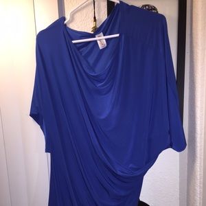 Blue off shoulder night dress