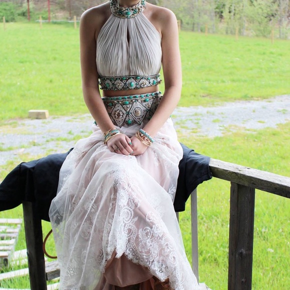 Sherri Hill dress. Beautiful two piece prom dress.