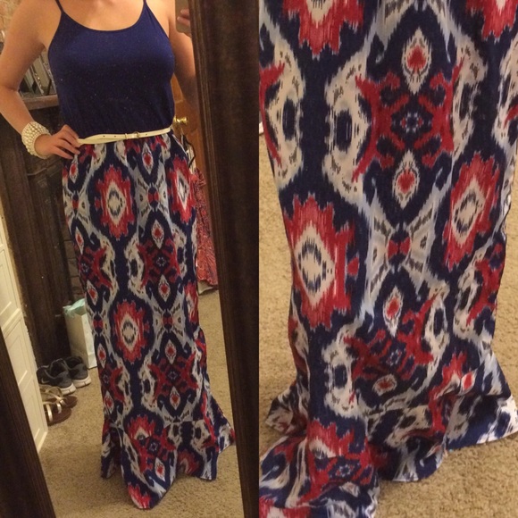 Charming Charlie Patterned Maxi Dress