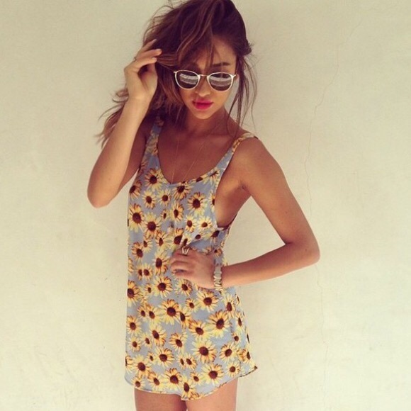 Jac Vanek sunflower dress NWOT
