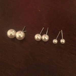 Faux Pearl Earrings