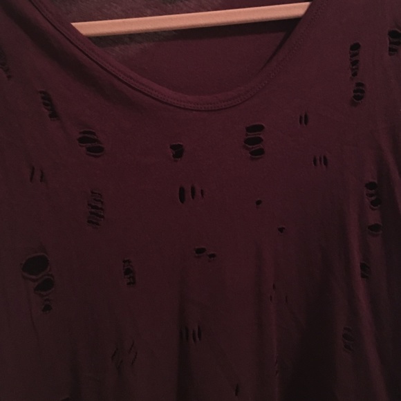 Destroyed maroon tee - Picture 2 of 3