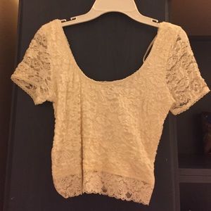 Ivory colored crop top