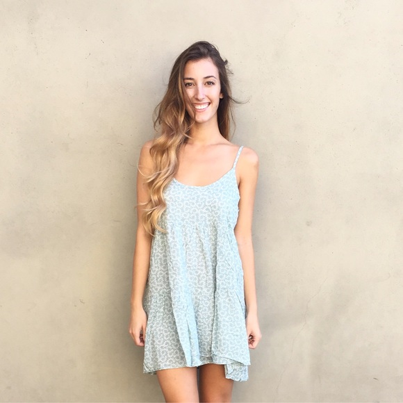 mint floral tank dress - Picture 4 of 4