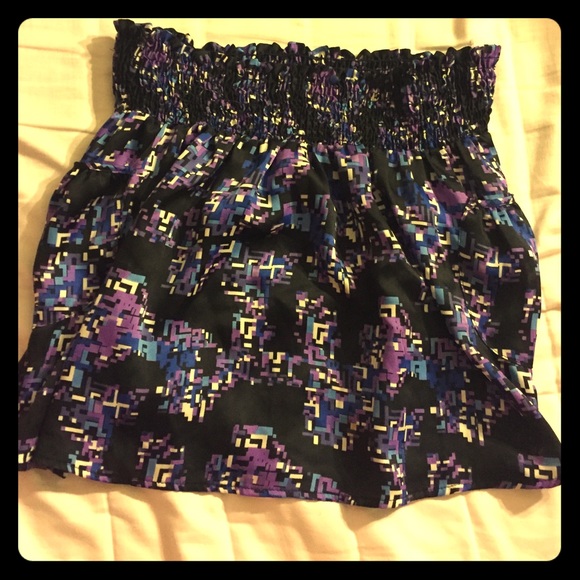 Lose purple patterned skirt