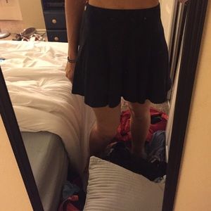 A navy blue holister skirt.