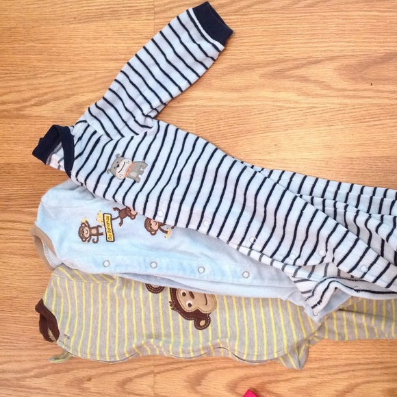 Trio of Very Comfy FOOTED JAMMIES