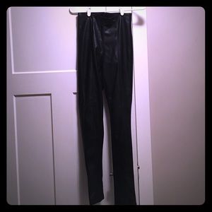 H&M high waist black pleather leggings