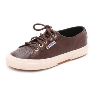 Superga Embossed Croco Sneakers