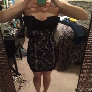 Sexy strapless knit dress