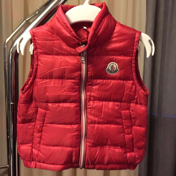 baby red moncler coat