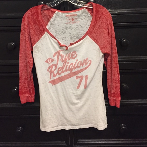 true religion baseball tee and short sleeve