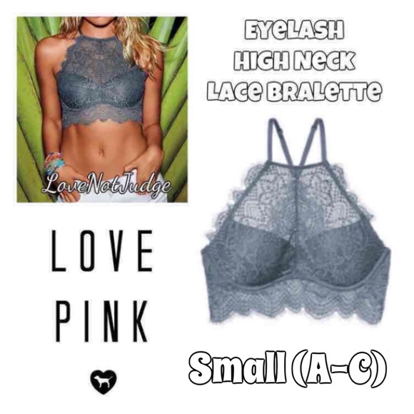 PINK Victoria's Secret Other - NWT VS PINK EYELASH HIGH NECK LACE BRALETTE