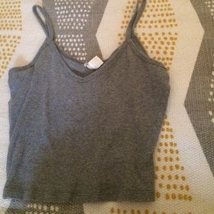 Gray crop top