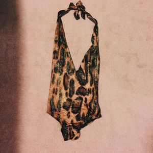 Cheetah print one piece