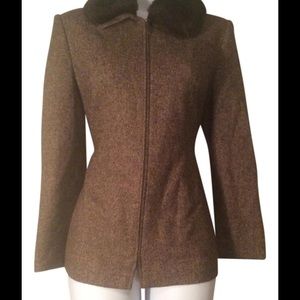 Talbots tweed Jacket brown