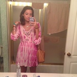 Tie Dye Beaded Dress