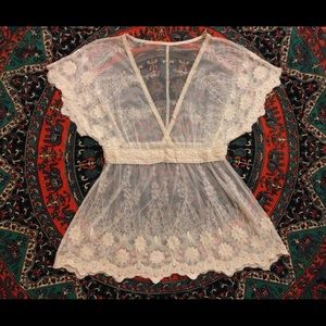 Vintage lace baby doll top