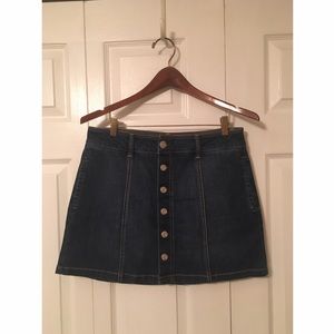 Denim Button Up Skirt