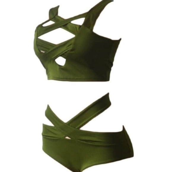 Army green bikini SW153 - Picture 2 of 3