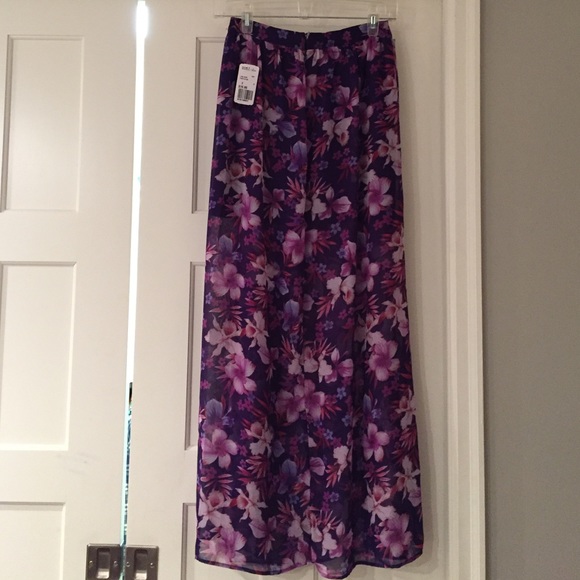 Sheer Purple Maxi Skirt