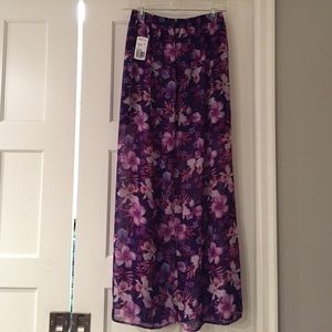 Sheer Purple Maxi Skirt