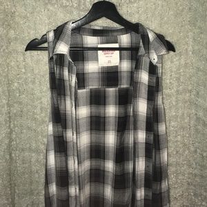 Plaid vest/flannel