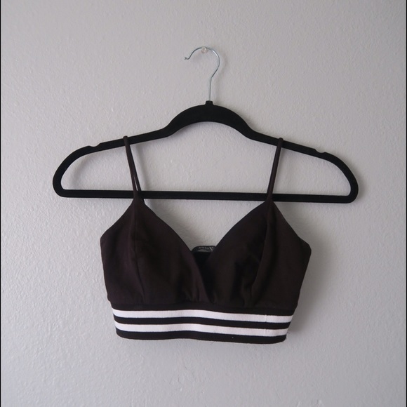 Black stripe crop top - Picture 1 of 3
