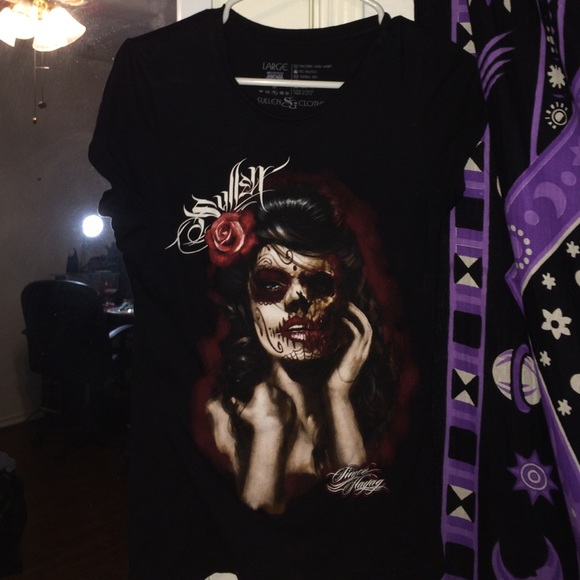 Pinup Girl Sugar Skull T-shirt