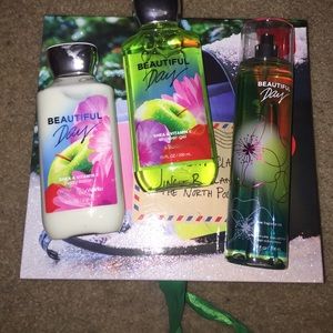 bath and body perfume lotion shower gel set