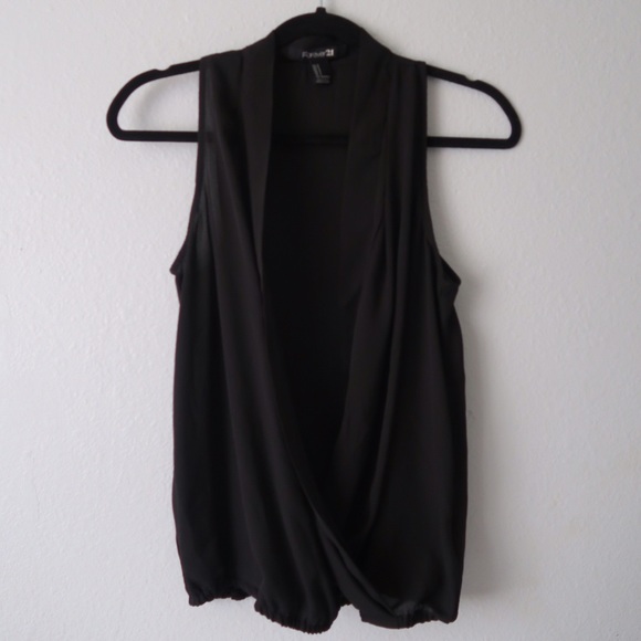 Black surplice top