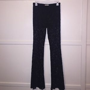 Lace flare pants