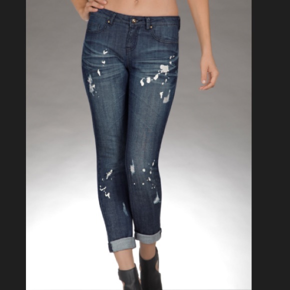 Boston Proper Bleached Sexy Boyfriend Jeans