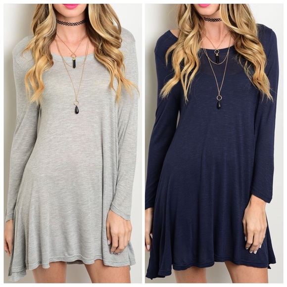 🇮🇹SALE🇮🇹 Navy long sleeve tunic - Picture 2 of 3