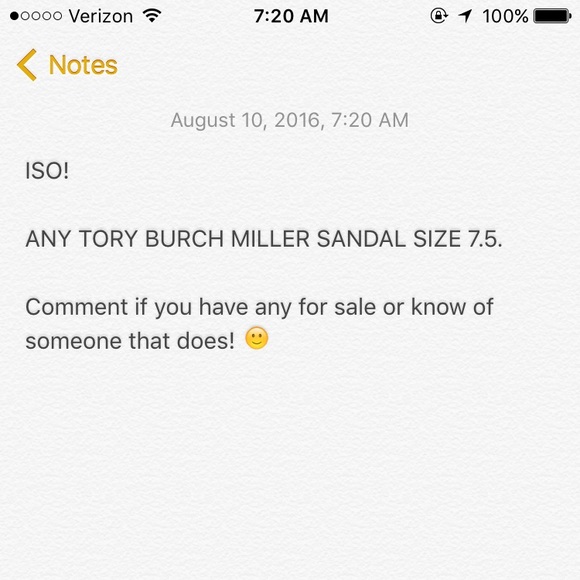 ISO Tory Burch Miller Sandals! Size 7.5