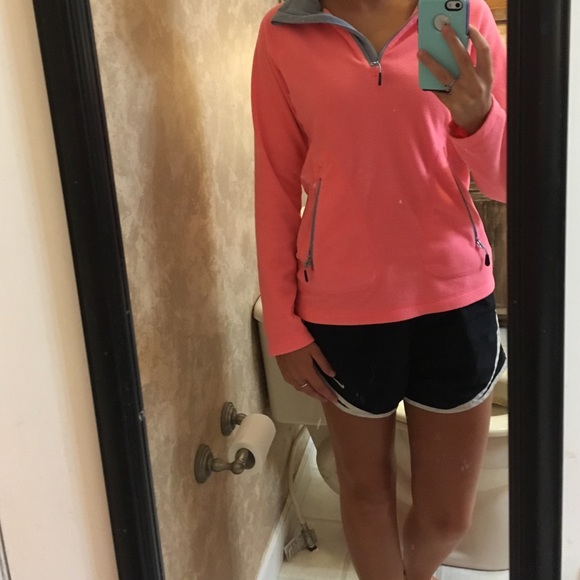 Pink reebok quarter zip with pockets - Picture 2 of 3
