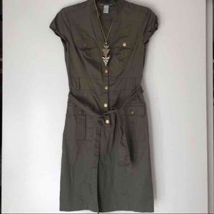 Army Green midi dress