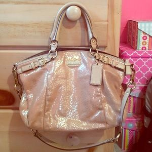 Gold Authentic Coach Purse Pocketbook Bag