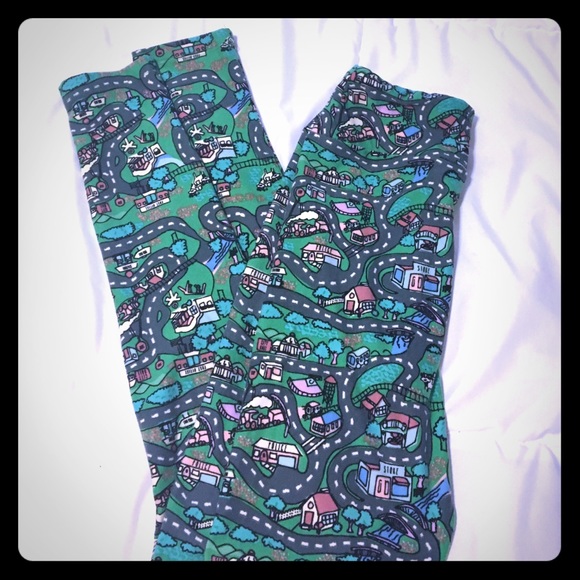 LulaRoe Tween Roads Leggings