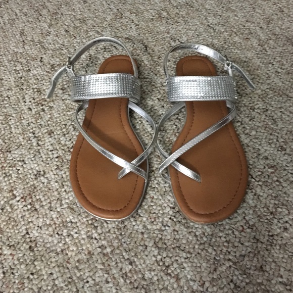 Madeline Stuart Silver Sandals